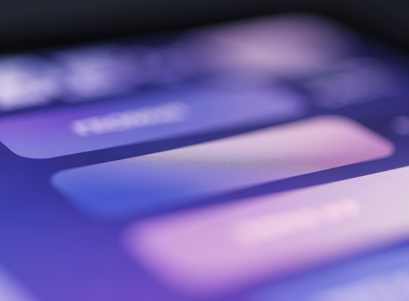 Close up of the interface on a high resolution screen
